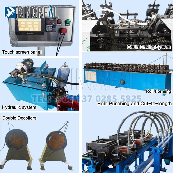 Cross Tee Roll Forming Machine With Chain Drive