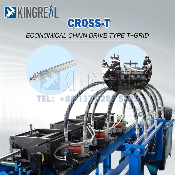 Cross Tee Roll Forming Machine With Chain Drive